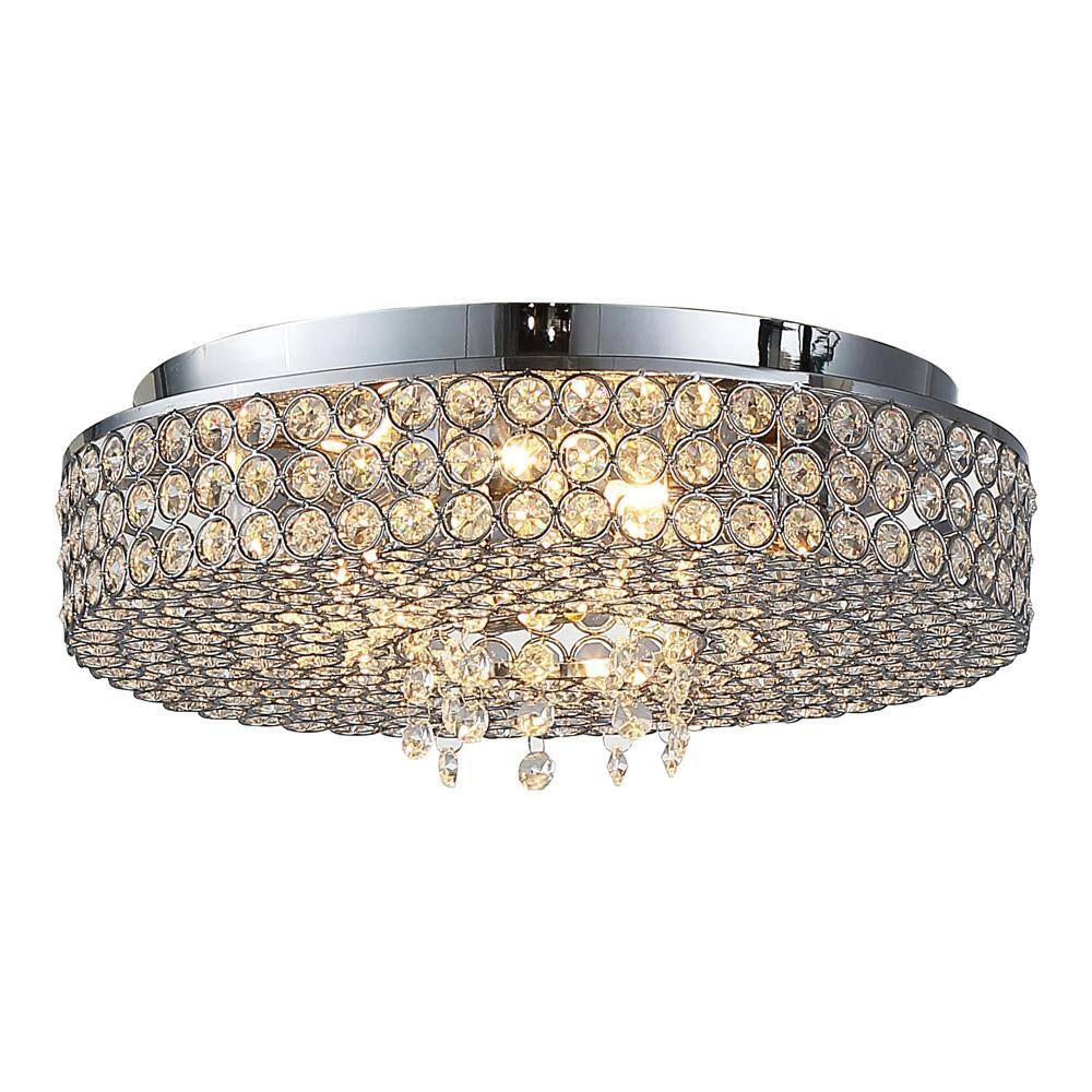 Ove Decors Monaco 5-light Chrome Ceiling Flush Mount Monaco - The Home 