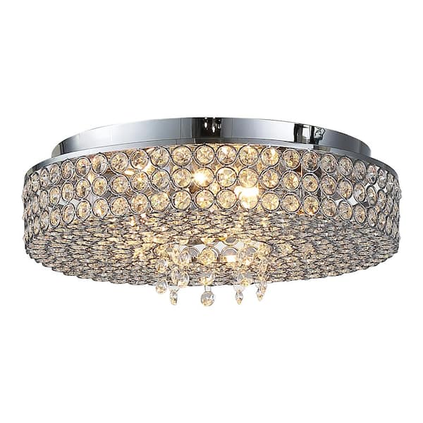 OVE Decors Monaco 5-Light Chrome Ceiling Flush Mount