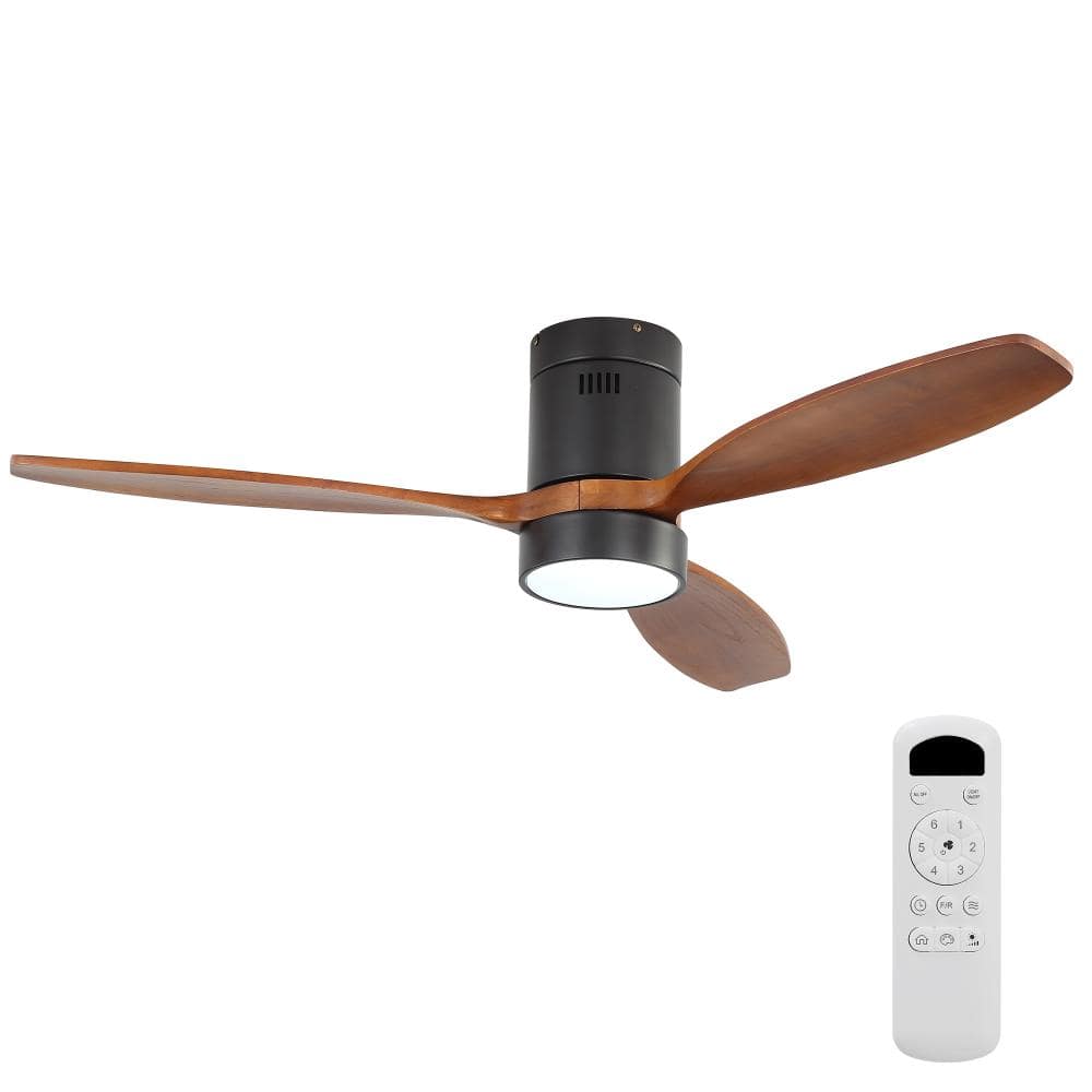 "52"" Solid Wood Ceiling Fan 3 Walnut Blades Reversible DC Motor Dimmable Memory" price history on PriceWatchPro