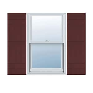 14 in. W x 62 in. H TailorMade Four Board Joined (3 Batten), Board-n-Batten Shutters - Bordeaux