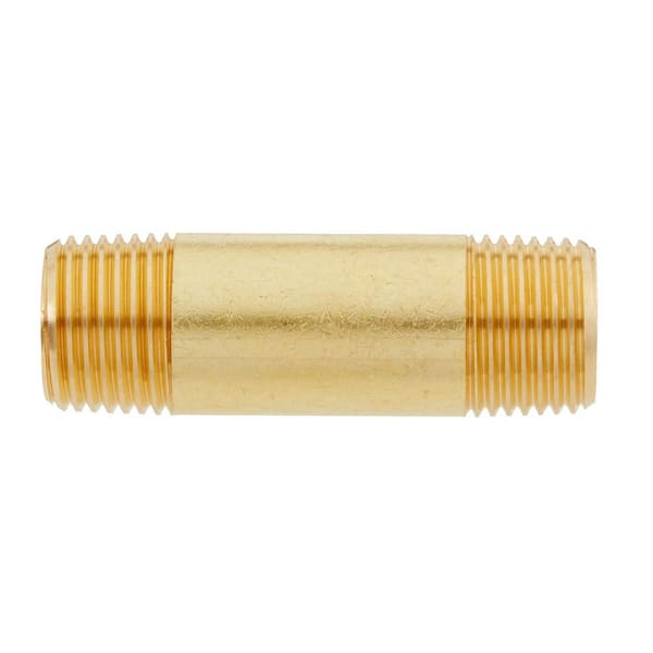 Everbilt 1/2 in. x 2-1/2 in. MIP Brass Nipple Fitting 802389 - The Home  Depot