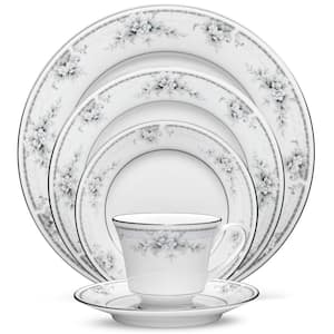 Sweet Leilani 5-Piece (White) Porcelain Place Setting, Service for 1