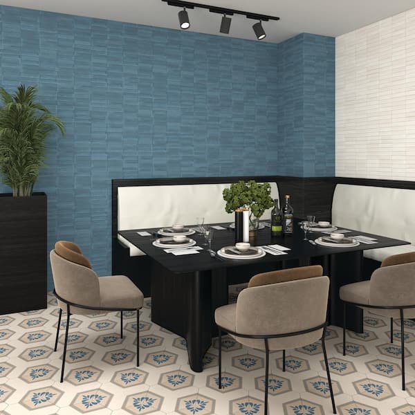 Scrapbook Keepsake Blue 2 in.x 8 in. Glazed Porcelain Floor and Wall Tile (336.96 .sq. ft./pallet)