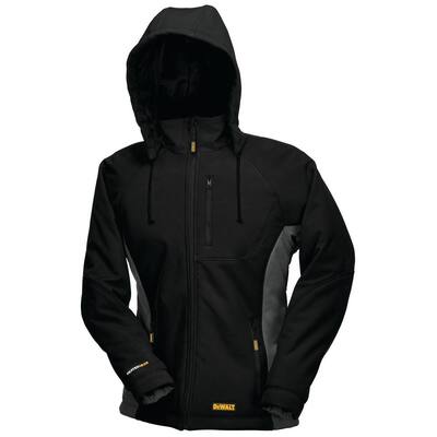 Women's Large Black 20-Volt MAX Heated Hooded Jacket Kit with 20-Volt Lithium-Ion MAX Battery and Charger