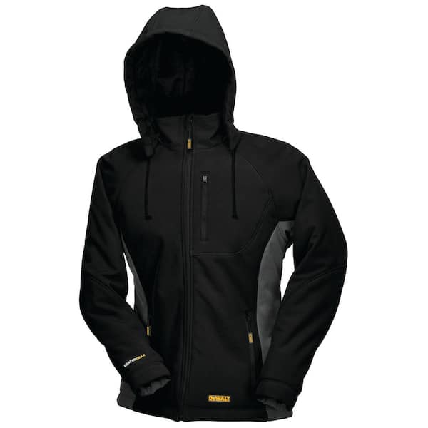 DEWALT Women's Medium Black 20-Volt MAX Heated Hooded Jacket Kit with 20-Volt Lithium-Ion MAX Battery and Charger