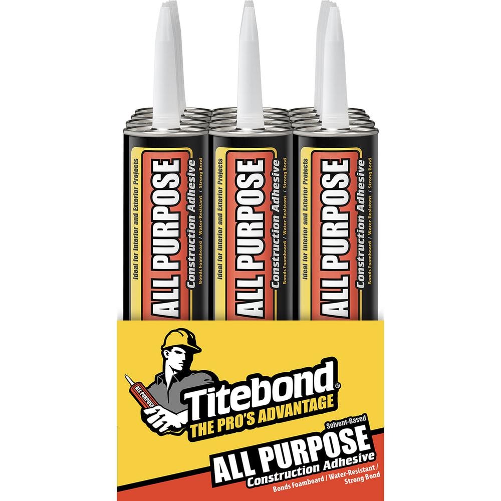 Titebond 10 Oz. Solvent-Based All Purpose Construction Adhesive (12 ...