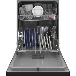 24 in. Black Front Control Built-In Tall Tub Dishwasher with Steam Cleaning, Dry Boost, and 59 dBA