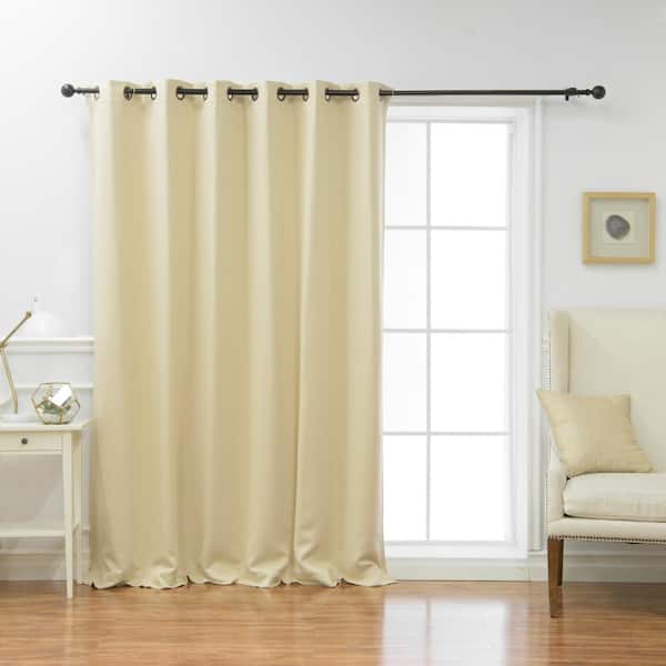 Best Home Fashion Beige Grommet Blackout Curtain 80 In W X 108 L Grom Wide 80x108 The
