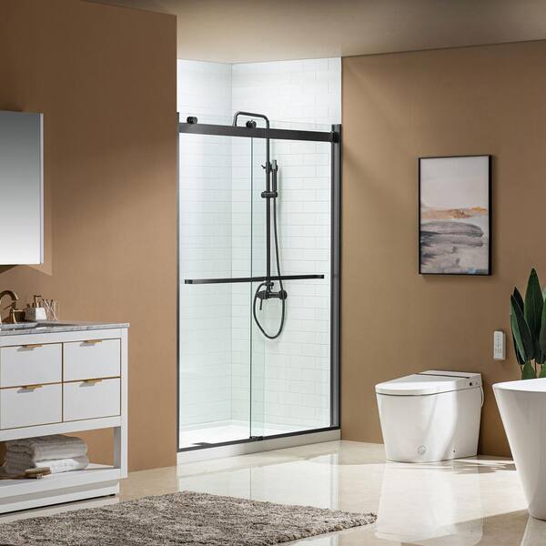 Woodbridge Aldeby 56 in. to 60 in. x 76 in. Frameless Shower