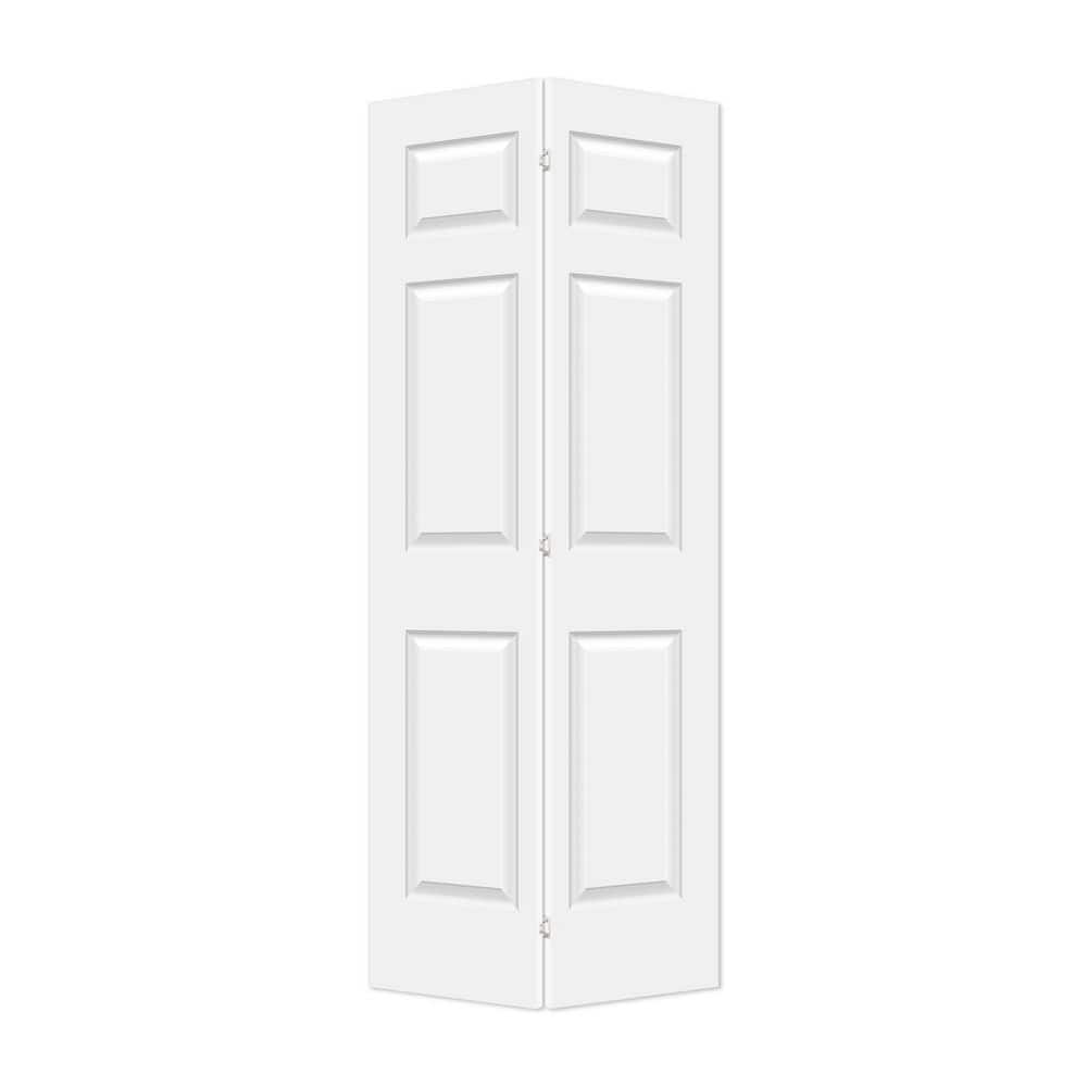 36 in. x 80 in. Paneled Manufactured Wood White Primed, 6-Panel Square Top Interior Bi-Fold Door, Composite price history on PriceWatchPro