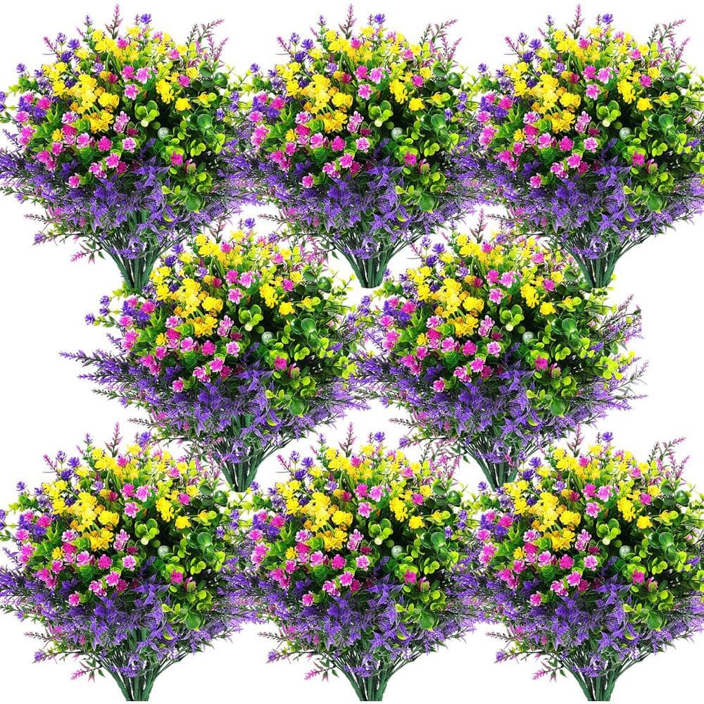 3 in. H Multiple Color Artificial Silk Daisy Flowers, 24-Pieces Bundles