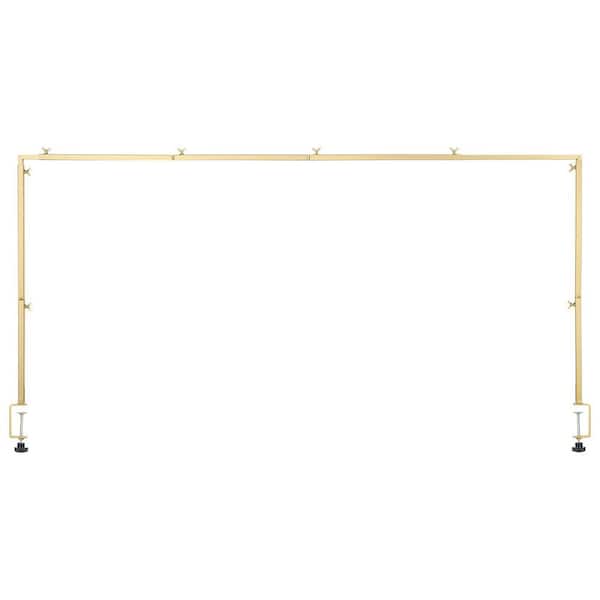 Over The Table Rod Stand with Clamps, Gold Metal Table Arch Stand, Tabletop Balloon Arch Frame for Wedding
