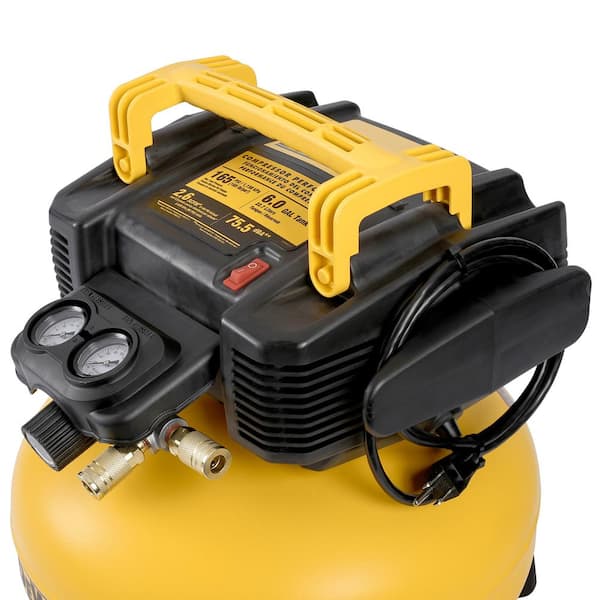 DEWALT DWFP55126 6-Gallon 165 PSI Pancake Air Compressor – Oil-Free, Portable