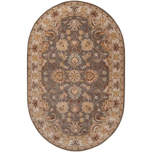 John Taupe 8 ft. x 10 ft. Oval Area Rug