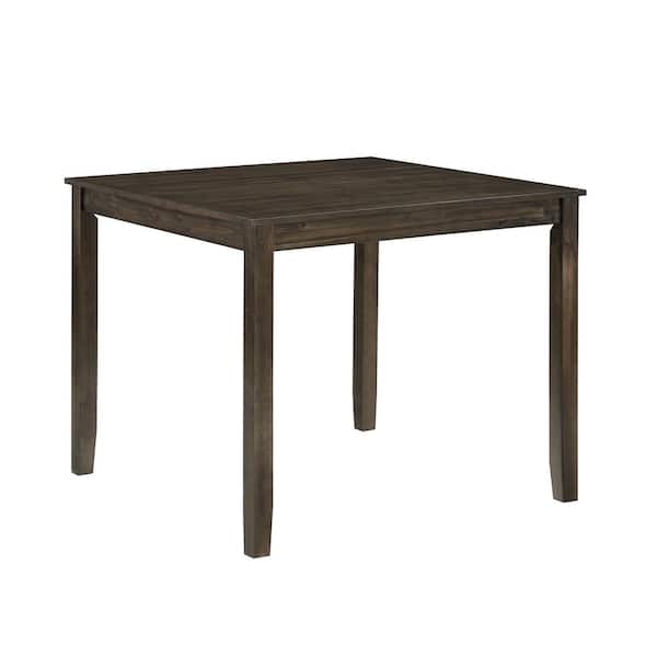 Lazzara Adina 5-Piece Charcoal Brown Finish Wood Top Dining Room