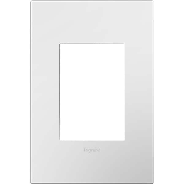 Legrand Adorne 1 Gang Plus Decorator/Rocker Wall Plate with Microban, Gloss White (1-Pack)