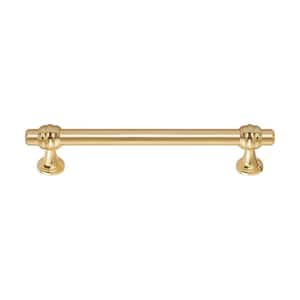 5 in. (128 mm.) Center-to-Center Polished Gold Zinc Drawer Pull