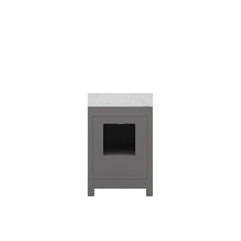 Madison 24" Cashmere Grey Marble Top Single Sink Vanity