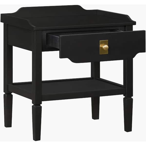 Becki Owens Doheny Gallery Top End Table, Black, 24 in. H 22 in. W 18 in. D