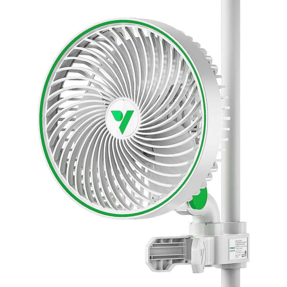 VIVOSUN AeroWave Portable 6 in. Smart Wi-Fi Control Clip Desk Fan in White  with Fully-Adjustable Tilt for Hydroponic Ventilation wal-VSF-AWE6W - The  Home Depot