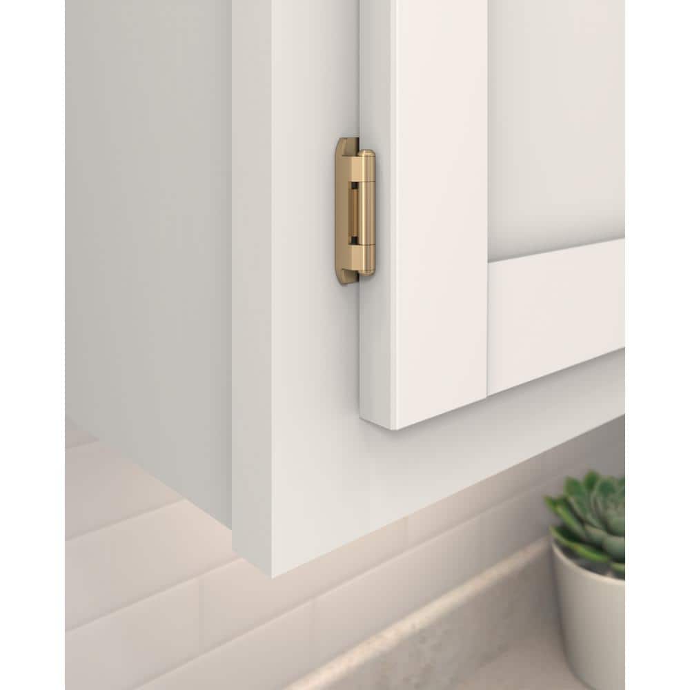 Champagne Bronze 1/2 Inch Overlay Partial Wrap Cabinet Hinge