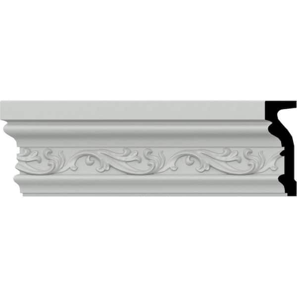 Ekena Millwork 1-1/2 in. x 4-1/2 in. x 94-3/8 in. Polyurethane Tristan Chair Rail Moulding