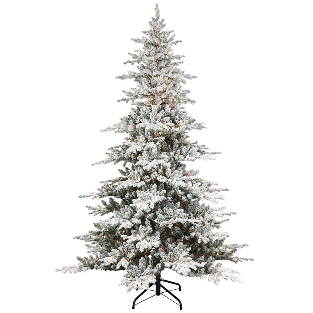 6.5' Oregon Fir Artificial Christmas Tree with 1350 Warm White Micro  (Multifunction) LED Lights with Remote Control, Instant Connect Technology  and 1218 Bendable Branches