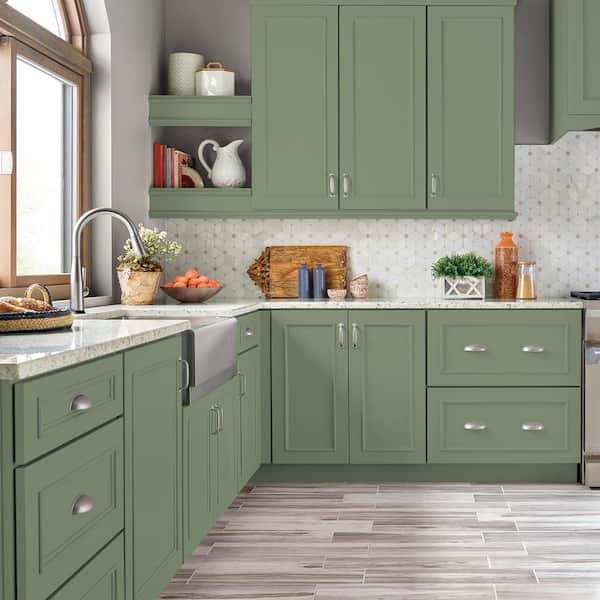 1 gal. #S390-5 Laurel Tree Semi-Gloss Enamel Interior/Exterior Cabinet, Door & Trim Paint