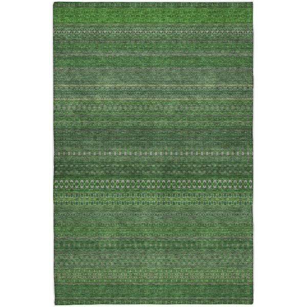 Dream Shag Premium Machine Washable Abstract ADS527 Fern 3 ft. x 5 ft. Area Rug