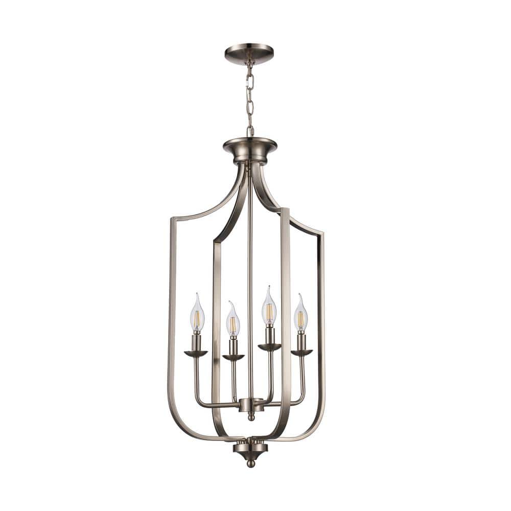Hillcrest Brushed Nickel 4-Light 16" Wide Classic Pendant