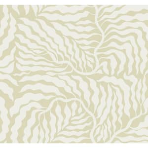 Light Green & White Fern Fronds Matte Non-Pasted Paper Wallpaper