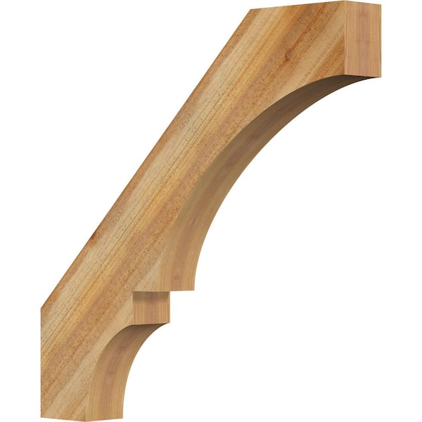 Ekena Millwork 4"W x 30"D x 30"H Balboa Rough Sawn Knee Brace, Western Red Cedar