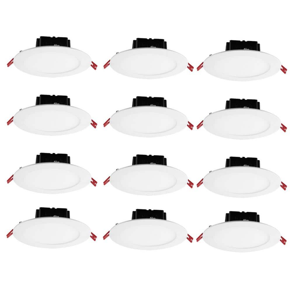Box on Top Integrated LED 6 in Round Canless Recessed Light for Kitchen Bat