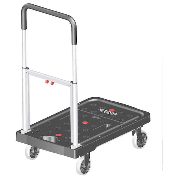 Platform Truck Cart, Foldable Push Cart Dolly Large Flatbed w/Rubber Mat  and 6'' Wheels, 2200LBS Capacity Steel Heavy Duty Moving Platform Trucks  Hand