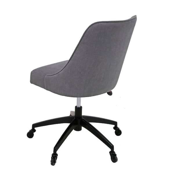 Kinsley Swivel Upholstered Desk Chair Gray - Steve Silver Co.