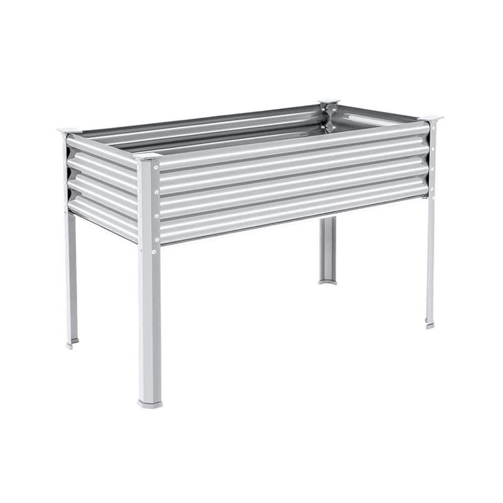 Galvanized Raised Garden Bed with Legs 48 in. L x 24 in. W x 32 in. H Elevated Planter Box with Drainage Metal Outdoor price history on PriceWatchPro