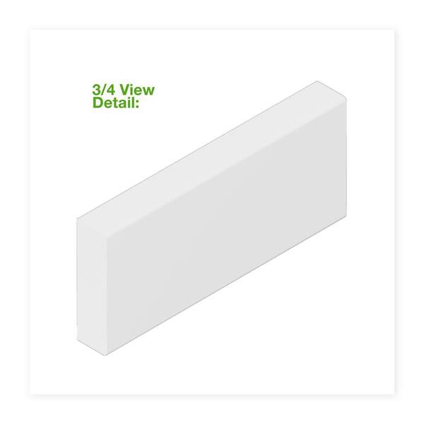 Alexandria Moulding 3/8 in. D x 1.3/8 in. W x 84 in. L Colonial MDF Fibeboard Door Stop Moulding Pack (10-Pack)