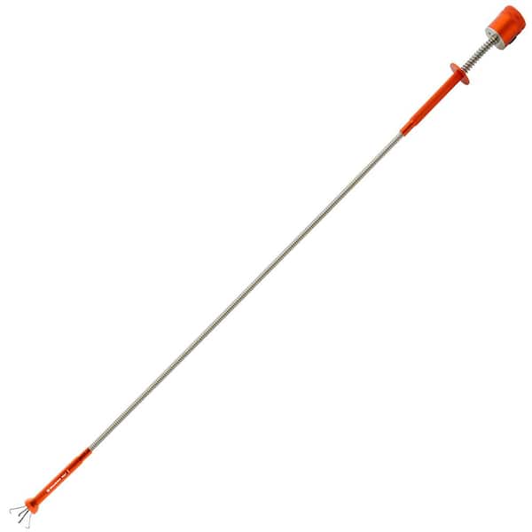 Magnetic Pick-Up Spring Claw, 25 in. Extension, Flexible Stainless Steel Shaft, 16 lbs Magnetic Force and LED Light