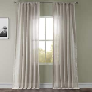 Exclusive Fabrics & Furnishings White Orchid Solid Rod Pocket Sheer ...