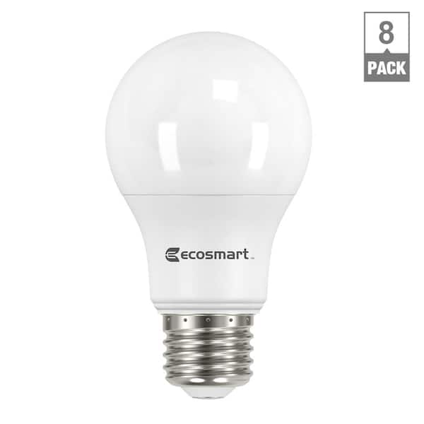 EcoSmart 40-Watt Equivalent A19 Dimmable ENERGY STAR LED Light Bulb in Soft White (8-Pack)
