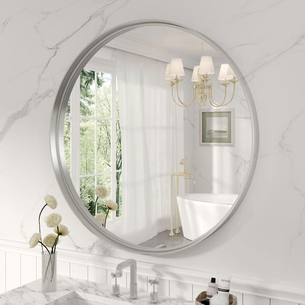 Silver - Round - Mirrors - The Home Depot