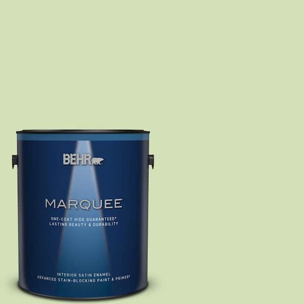 BEHR MARQUEE 1 gal. #MQ4-45 Spring Glow One-Coat Hide Satin Enamel Interior Paint & Primer