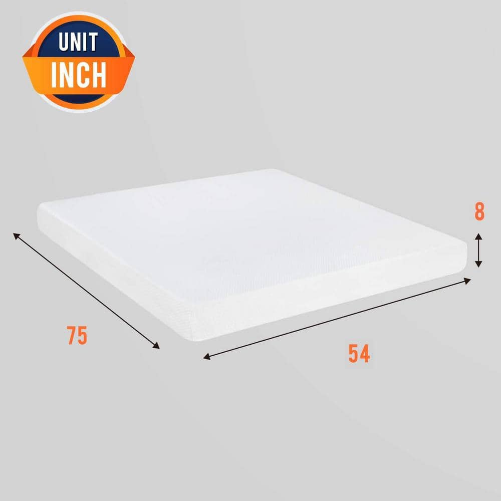 FDW 8 inch Full Mattress Gel Memory Foam Mattress for Cool Sleep & Pressure Relief/Medium Firm Mattresses CertiPUR-US Certified/Bed-in-a-Box,Full