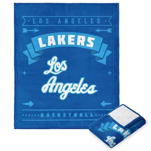NBA Hardwood Classic Lakers Multicolor Polyester Silk Touch Throw Blanket