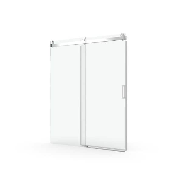 Aoibox 72 in. W x 76 in. H Soft-Close Alcove Frame Shower Door with ...