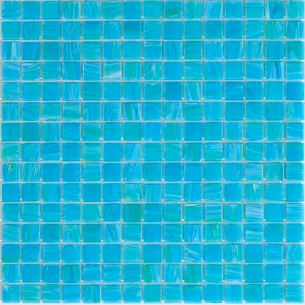 Apollo Tile Celestial 4" x 6" Glossy Blue-Green Glass Mosaic Uniform square Wall and Floor Sample Tile 0.13 sq. ft./Piece (1-Pack)