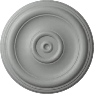 12" x 1" Traditional Urethane Ceiling Medallion (Fits Canopies upto 2-3/4"), Primed White