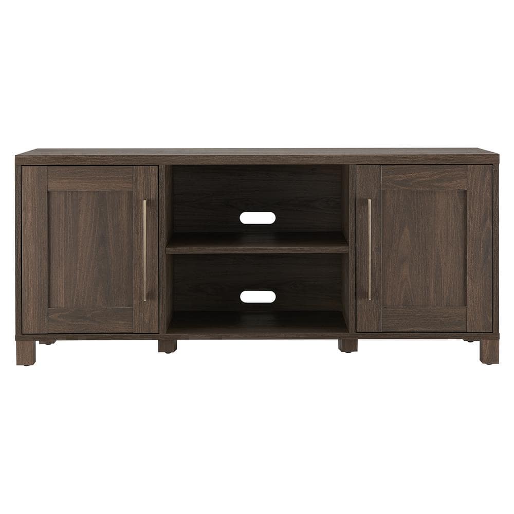 Alder Brown Modern MDF TV Stand with Cabinets