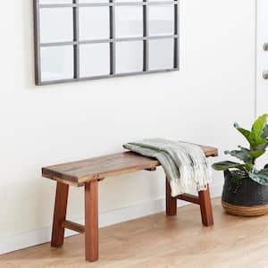 Brown Industrial Dining Bench (19 in. x 44 in. x 14 in.)