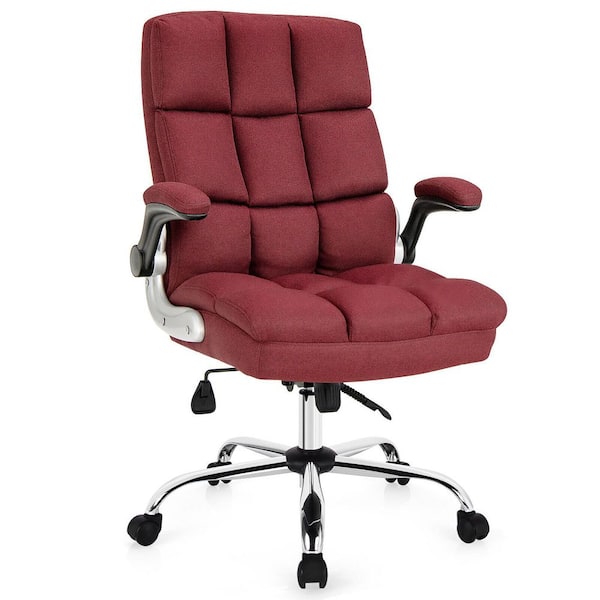 Gymax Reclining Mesh Office Swivel Chair w/ Adjustable Lumbar Support 
